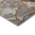 9' X 12' Gold Gray And Ivory Abstract Washable Area Rug With UV Protection