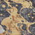 9' X 12' Gold Gray And Ivory Abstract Washable Area Rug With UV Protection