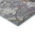 8' Lavender Beige And Gray Abstract Washable Round Rug With UV Protection