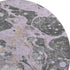 8' Lavender Beige And Gray Abstract Washable Round Rug With UV Protection