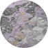 8' Lavender Beige And Gray Abstract Washable Round Rug With UV Protection