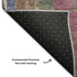 5' X 8' Blush Sage And Gold Striped Washable Area Rug With UV Protection
