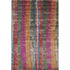 5' X 8' Beige Orange And Blue Striped Washable Area Rug With UV Protection