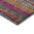 5' X 8' Beige Orange And Blue Striped Washable Area Rug With UV Protection