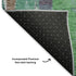 9' X 12' Teal Green And Ivory Striped Washable Area Rug With UV Protection