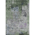 8' X 10' Fern Green Gray And Ivory Abstract Washable Area Rug With UV Protection
