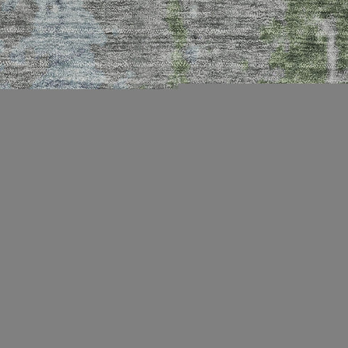 8' X 10' Fern Green Gray And Ivory Abstract Washable Area Rug With UV Protection