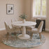 8' Taupe Brown And Ivory Abstract Washable Round Rug With UV Protection