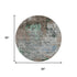 8' Taupe Brown And Ivory Abstract Washable Round Rug With UV Protection