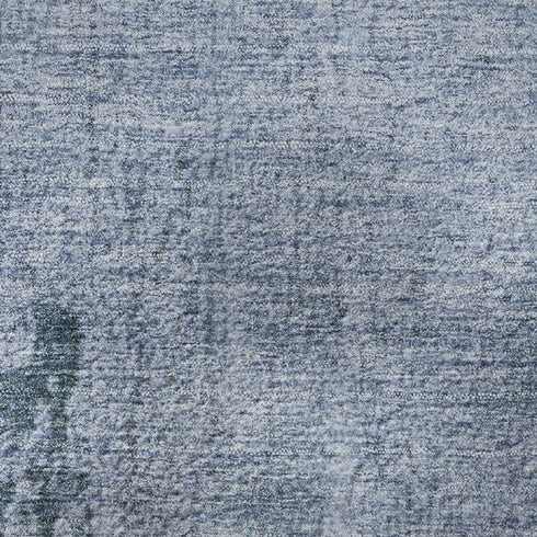 8' Blue And Gray Abstract Washable Round Rug With UV Protection