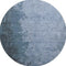 8' Blue And Gray Abstract Washable Round Rug With UV Protection