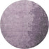 8' Lavender And Gray Abstract Washable Round Rug With UV Protection