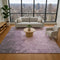8' X 10' Lavender And Gray Abstract Washable Area Rug With UV Protection