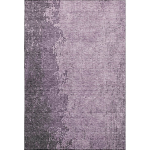 8' X 10' Lavender And Gray Abstract Washable Area Rug With UV Protection