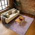 8' X 10' Lavender And Gray Abstract Washable Area Rug With UV Protection