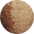 8' Tan And Beige Abstract Washable Round Rug With UV Protection