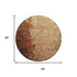 8' Tan And Beige Abstract Washable Round Rug With UV Protection