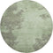 8' Artichoke Green And Gray Abstract Washable Round Rug With UV Protection