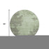 8' Artichoke Green And Gray Abstract Washable Round Rug With UV Protection
