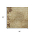 5' X 8' Coffee And Beige Abstract Washable Area Rug With UV Protection