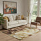 5' X 8' Coffee And Beige Abstract Washable Area Rug With UV Protection