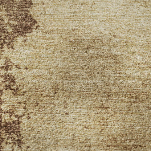 5' X 8' Coffee And Beige Abstract Washable Area Rug With UV Protection