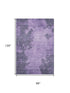 8' X 10' Purple And Lavender Abstract Washable Area Rug With UV Protection