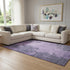 8' X 10' Purple And Lavender Abstract Washable Area Rug With UV Protection