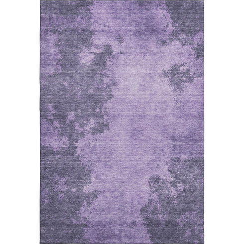 8' X 10' Purple And Lavender Abstract Washable Area Rug With UV Protection