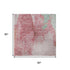 5' X 8' Blush Green And Ivory Abstract Washable Area Rug With UV Protection