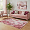 5' X 8' Blush Green And Ivory Abstract Washable Area Rug With UV Protection