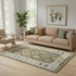 5' X 8' Brown And Ivory Tribal Washable Area Rug With UV Protection