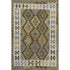 5' X 8' Brown And Ivory Tribal Washable Area Rug With UV Protection