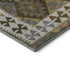 5' X 8' Brown And Ivory Tribal Washable Area Rug With UV Protection