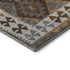 8' X 10' Copper And Ivory Tribal Washable Area Rug With UV Protection