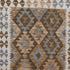 8' X 10' Copper And Ivory Tribal Washable Area Rug With UV Protection