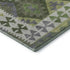 8' X 10' Olive Green And Ivory Tribal Washable Area Rug With UV Protection