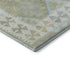 8' Sage And Blue Tribal Washable Round Rug With UV Protection