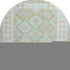 8' Sage And Blue Tribal Washable Round Rug With UV Protection