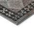 8' Taupe And Charcoal Tribal Washable Round Rug With UV Protection