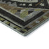 5' X 8' Brown Green And Charcoal Tribal Washable Area Rug With UV Protection
