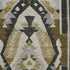 5' X 8' Chocolate Beige And Charcoal Tribal Washable Area Rug With UV Protection