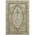 5' X 8' Linen Ivory And Khaki Tribal Washable Area Rug With UV Protection