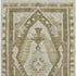 5' X 8' Linen Ivory And Khaki Tribal Washable Area Rug With UV Protection