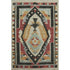 5' X 8' Red Charcoal And Gold Tribal Washable Area Rug With UV Protection