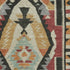 5' X 8' Red Charcoal And Gold Tribal Washable Area Rug With UV Protection