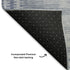 8' Blue And Denim Blue Geometric Washable Round Rug With UV Protection