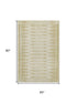 5' X 8' Gold And Beige Geometric Washable Area Rug With UV Protection