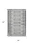 5' X 8' Gray And Silver Geometric Washable Area Rug With UV Protection