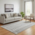5' X 8' Gray And Silver Geometric Washable Area Rug With UV Protection